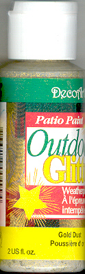 DecoArt Patio Paint, Outdoor Glitter 2oz Gold Dust